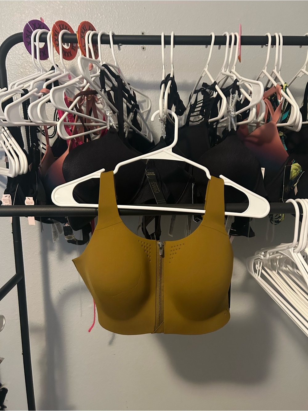 Victoria's Secret Mustard Front-Zip Sports Bra
